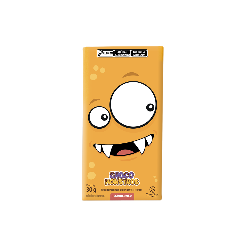 Tablete de Chocolate ao Leite Chocomonstros 30g, , large. image number 3