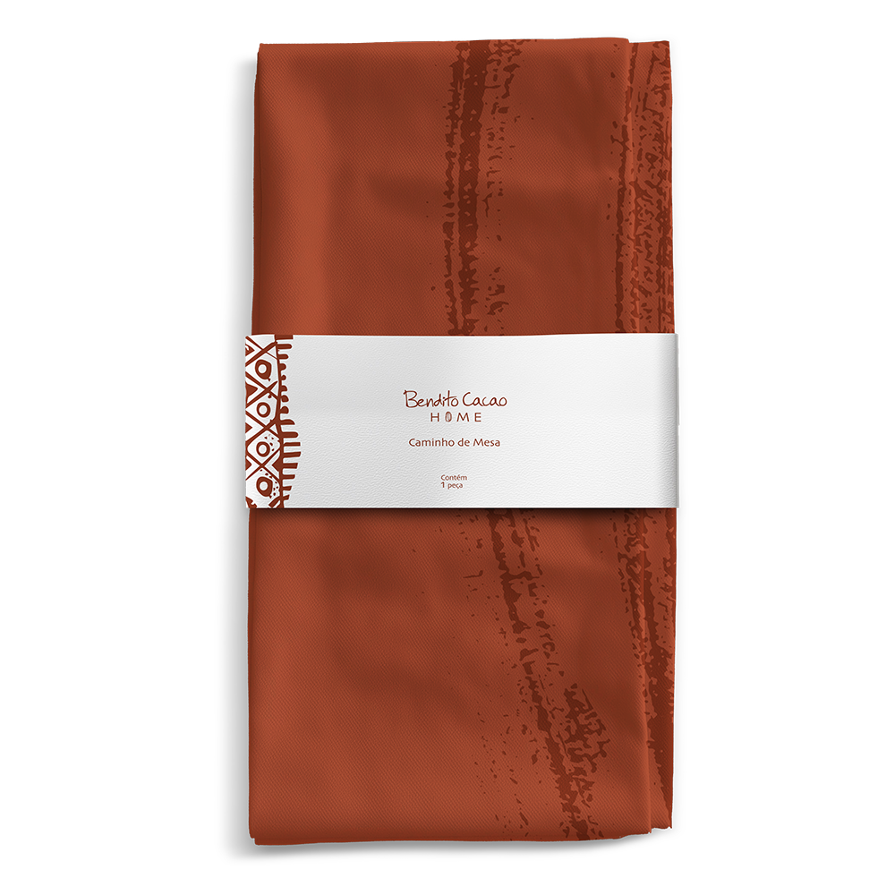 Caminho de Mesa Terracota Bendito Cacao, , large. image number 0