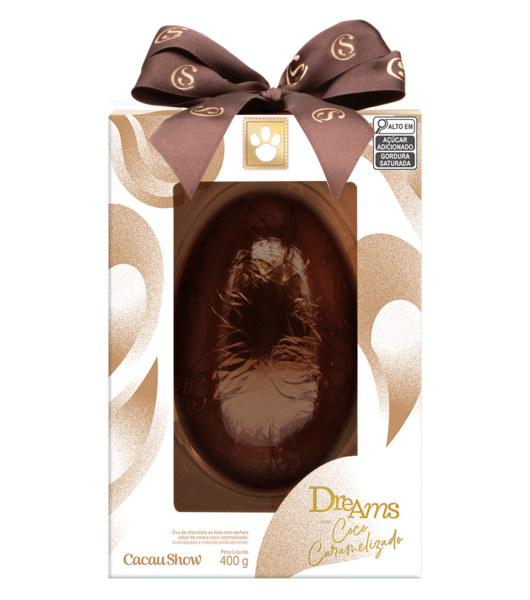 Ovo de P&aacute;scoa Dreams Coco Caramelizado 400g