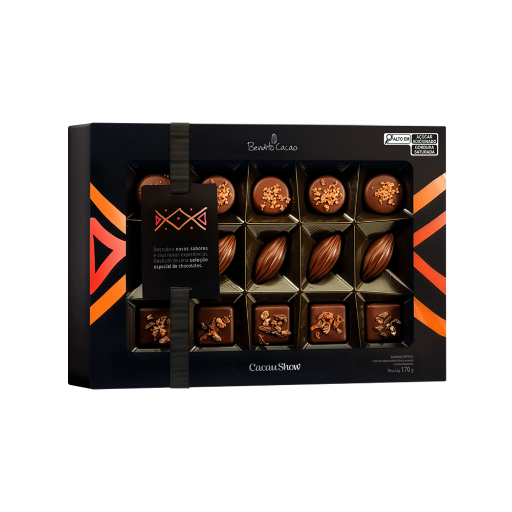 Caixa de Bombom Bendito Cacao 170g, , large. image number 0
