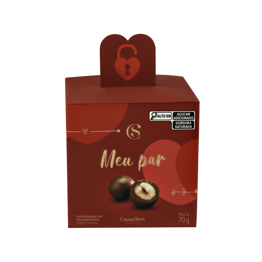 Mini Cubo com Drageados de Avel&atilde; 70g, , large. image number 0