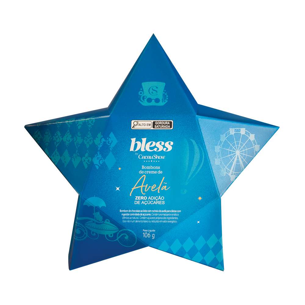 Estrela com Bombons ao Leite Bless Zero Adi&ccedil;&atilde;o de A&ccedil;&uacute;car 106g, , large. image number 0