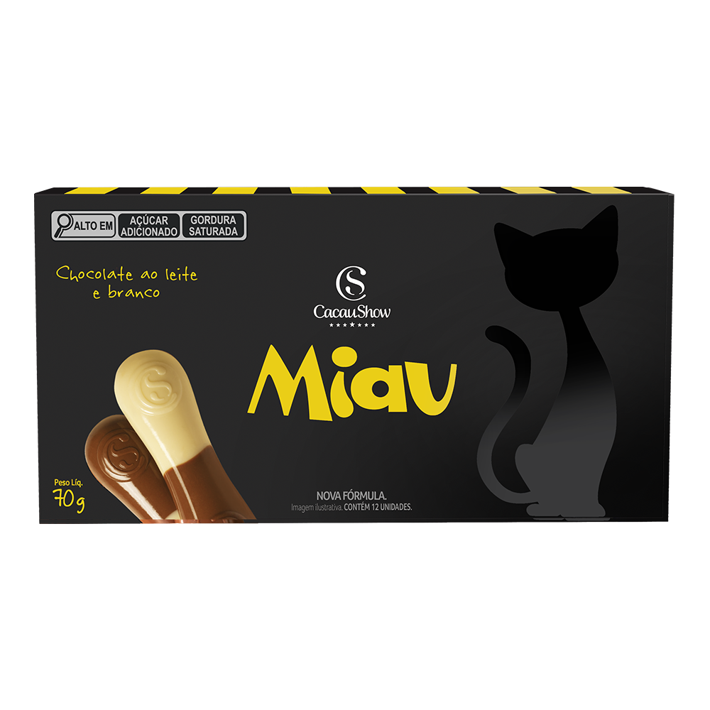 Tablete Miau de Chocolate Mezzo 70g, , large. image number 0