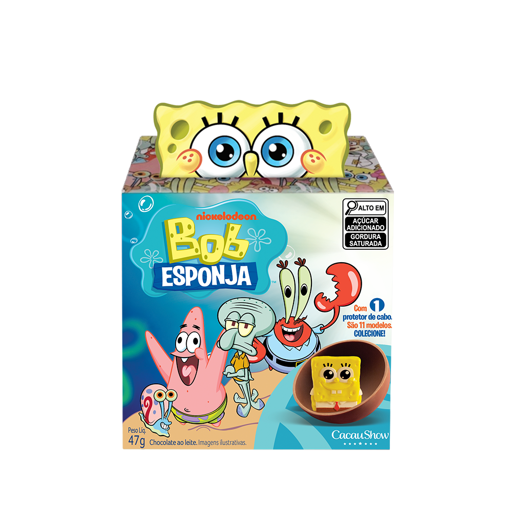 Caixa Surpresa Bob Esponja 47g, , large. image number 0