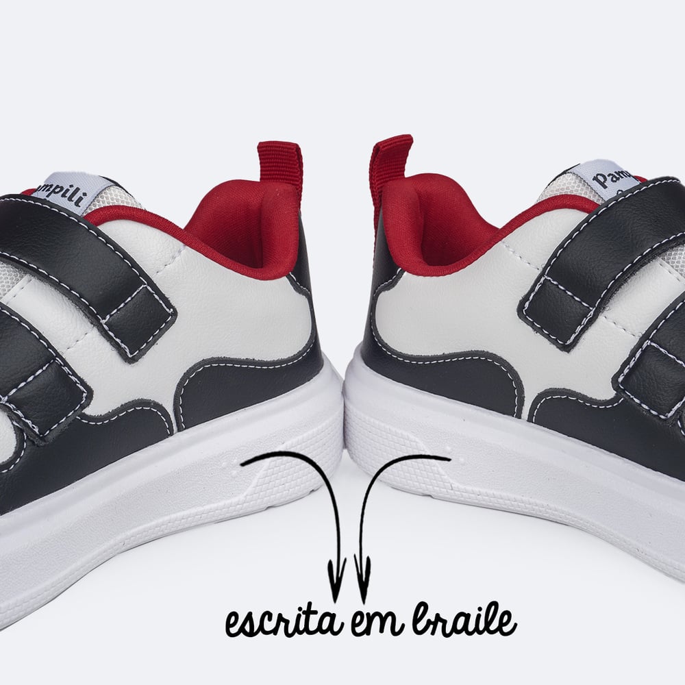 T&ecirc;nis Pampili Chocomonstros Branco e Preto, , large. image number 8