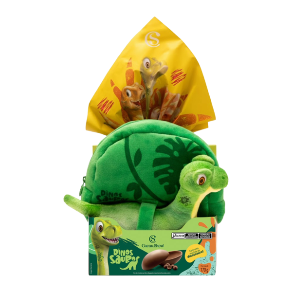Ovo de P&aacute;scoa ao Leite Mochila Dino 170g