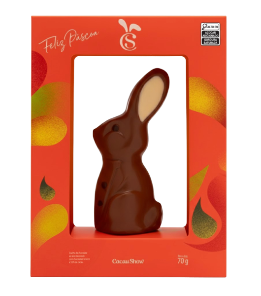 Coelho Artesanal Cacau Magia ao Leite 70g