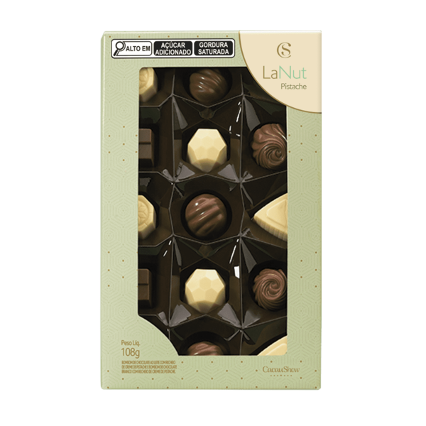Caixa de Bombons LaNut Mini Show Pistache 108g