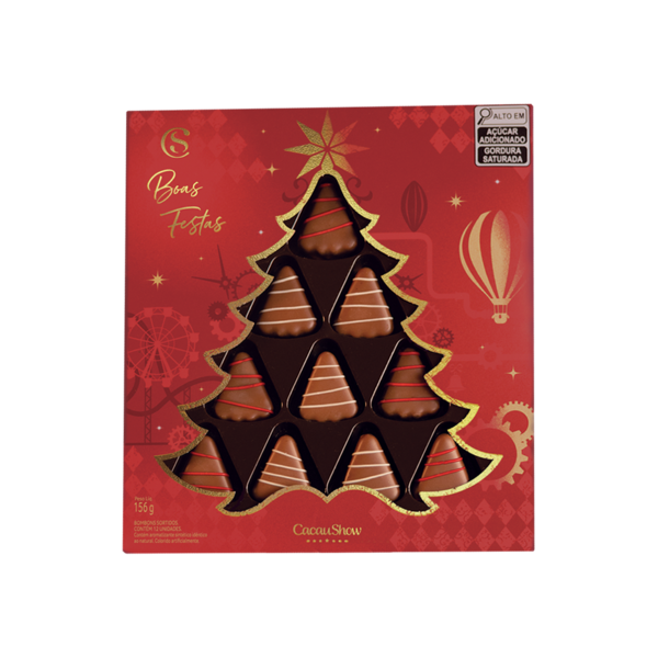 Caixa de Bombons ao Leite de Natal 156g