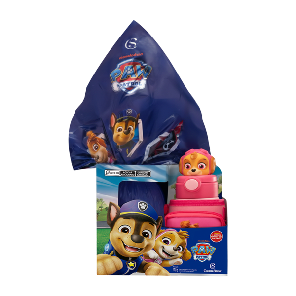Ovo de P&aacute;scoa Patrulha Canina Garrafa Skye 170g