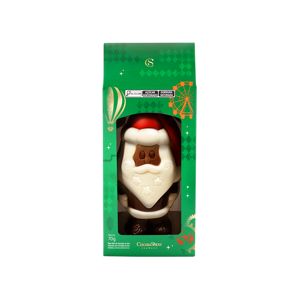 Papai Noel Cacau Magia de Chocolate ao Leite 70g, , large. image number 0