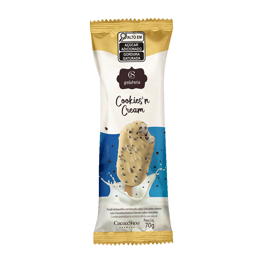 Sorvete Cookies'N Cream 70g, , large. image number 0