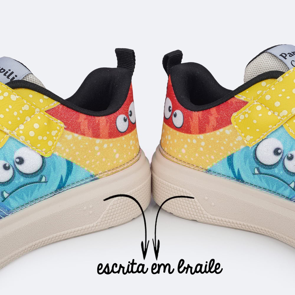 T&ecirc;nis Pampili Chocomonstros Glitter Colorido, , large. image number 7