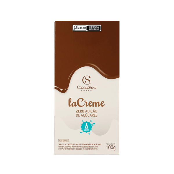 Tablete laCreme Zero Adi&ccedil;&atilde;o de A&ccedil;&uacute;car 100g