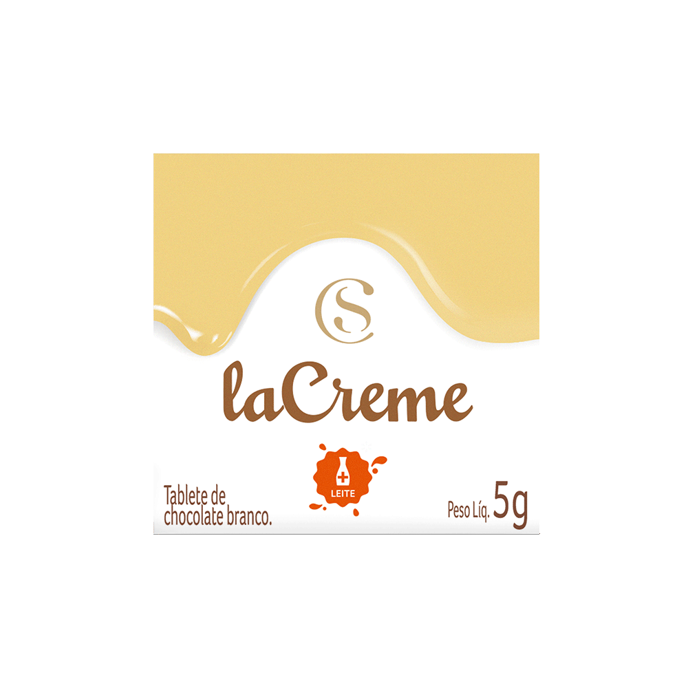 Tablete laCreme de Chocolate Branco 5g, , large. image number 0