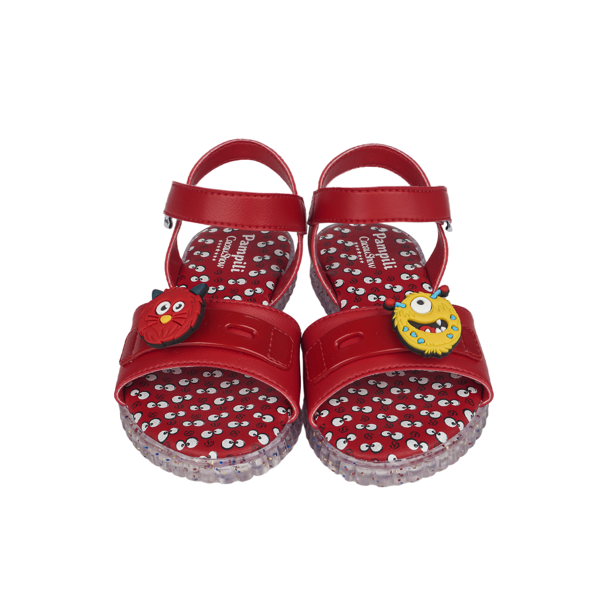 Sand&aacute;lia Infantil Pampili Chocomonstros Vermelha, , large. image number 4