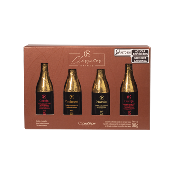 Caixa Garrafinhas Cl&aacute;ssicos Drinks ao Leite 88g
