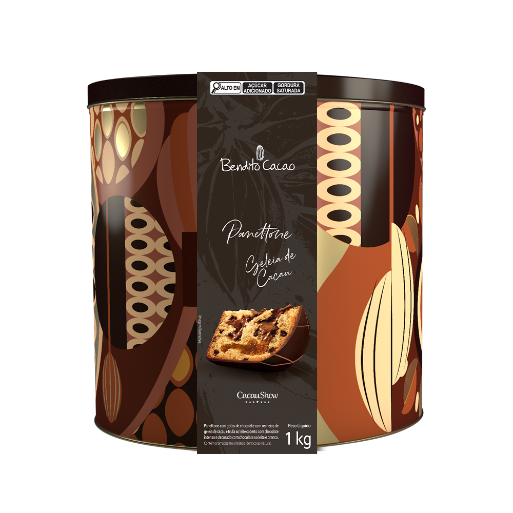 Panetone Bendito Cacao Geleia de Cacau 1kg, , large. image number 2