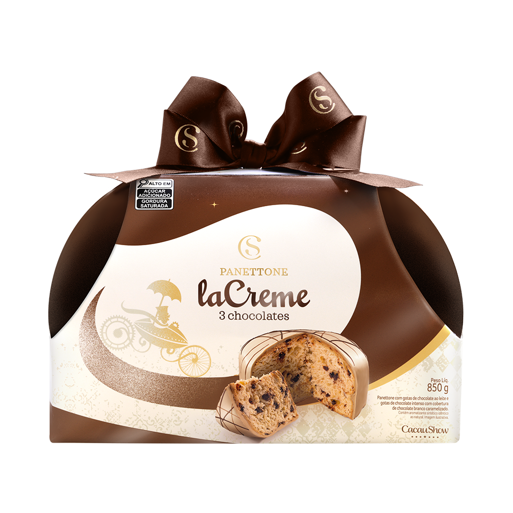 Panetone laCreme 3 Chocolates 850g, , large. image number 0