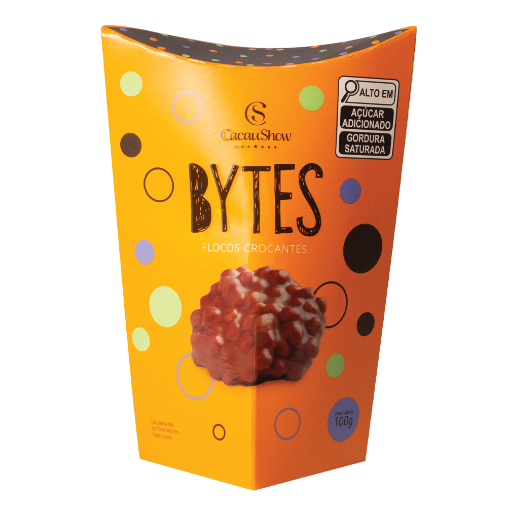 Flocos Crocantes Bytes ao Leite 100g, , large. image number 0