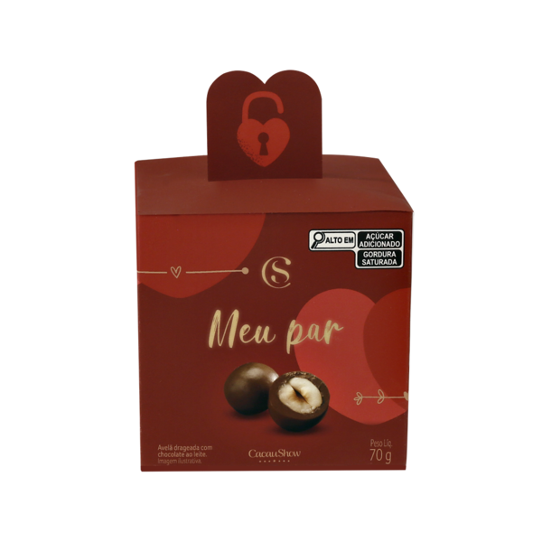 Mini Cubo com Drageados de Avel&atilde; 70g