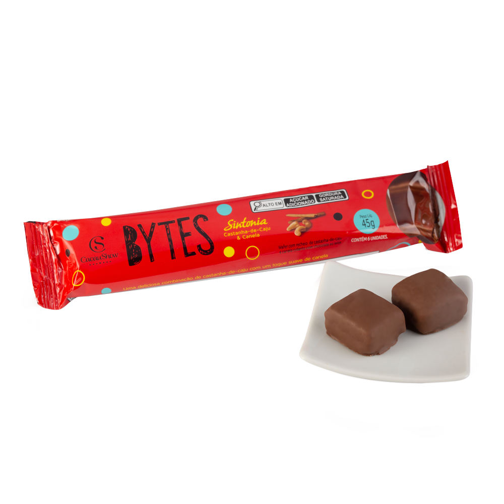 Wafer Bytes Sintonia Recheado 45g, , large. image number 0