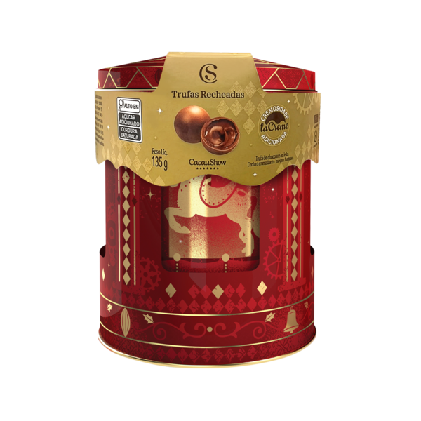 Lata Trufas laCreme ao Leite Carrossel de Natal 135g