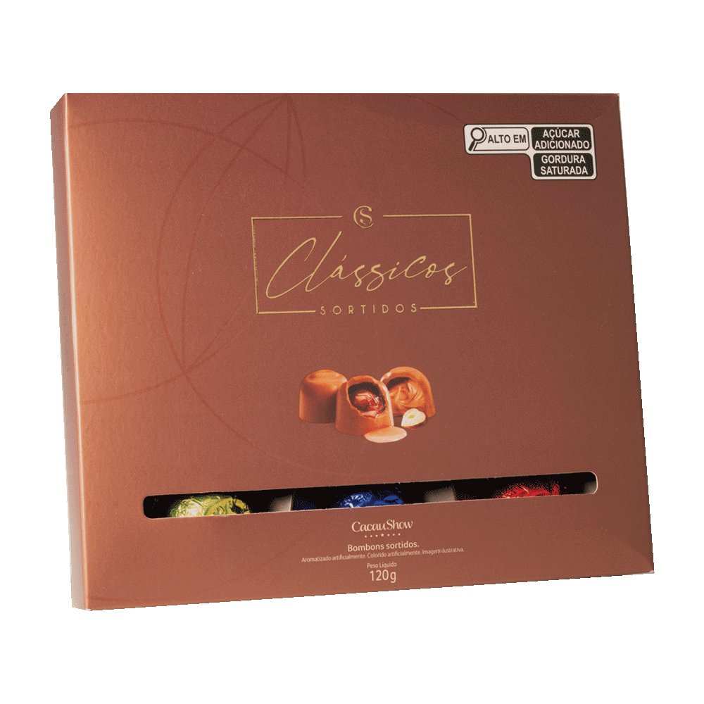 Caixa de Bombons Cl&aacute;ssicos Sortidos 120g, , large. image number 0