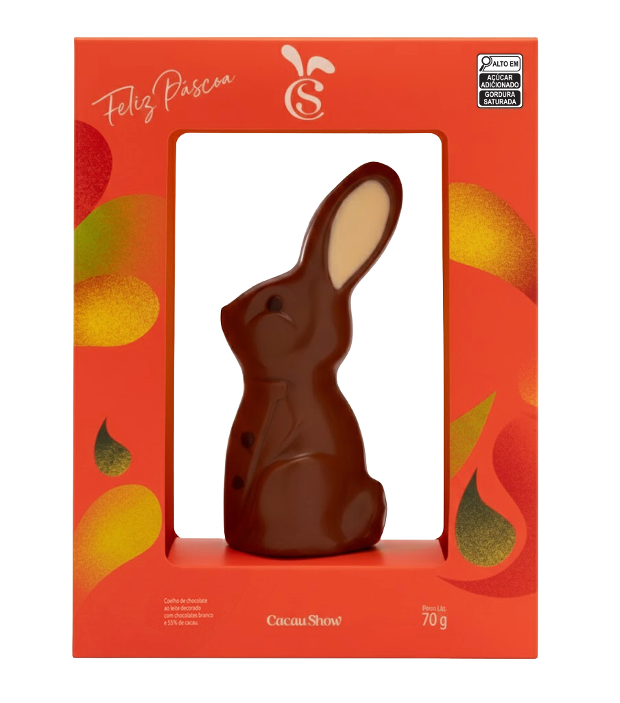 Coelho Artesanal Cacau Magia ao Leite 70g, , large. image number 0