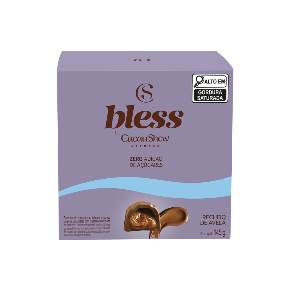 Cubo Bless Zero Adi&ccedil;&atilde;o de A&ccedil;&uacute;car Avel&atilde; 145g