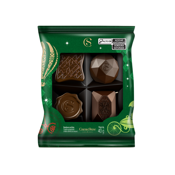 Bombons Cacau Magia Sortidos de Natal 40g