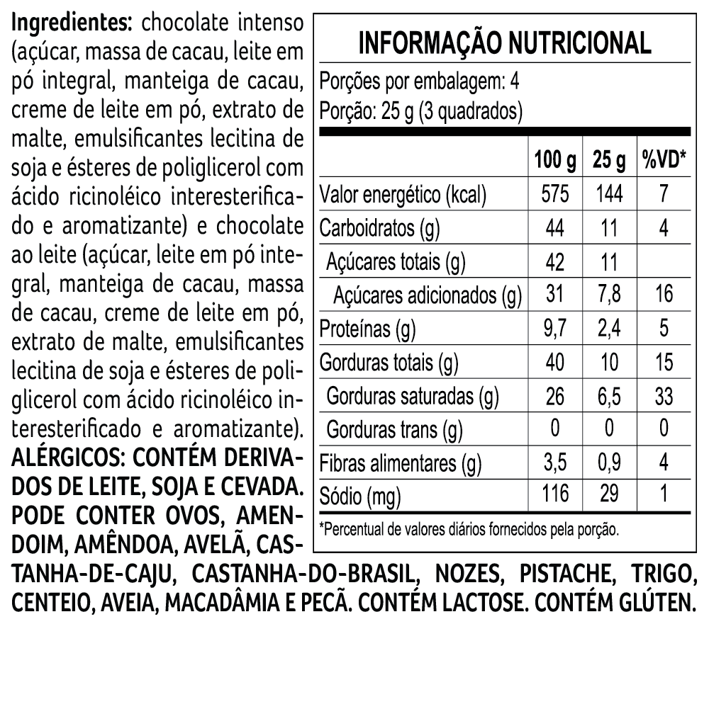 Tablete laCreme de Chocolate ao Leite e Intenso 100g, , large. image number 1