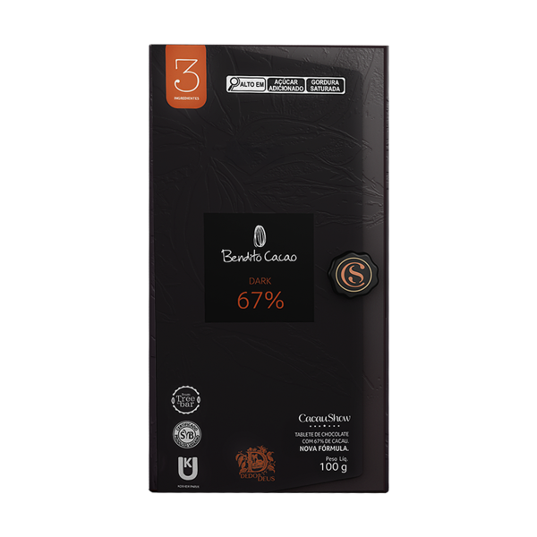 Tablete Dedo de Deus 67% Cacau 100g