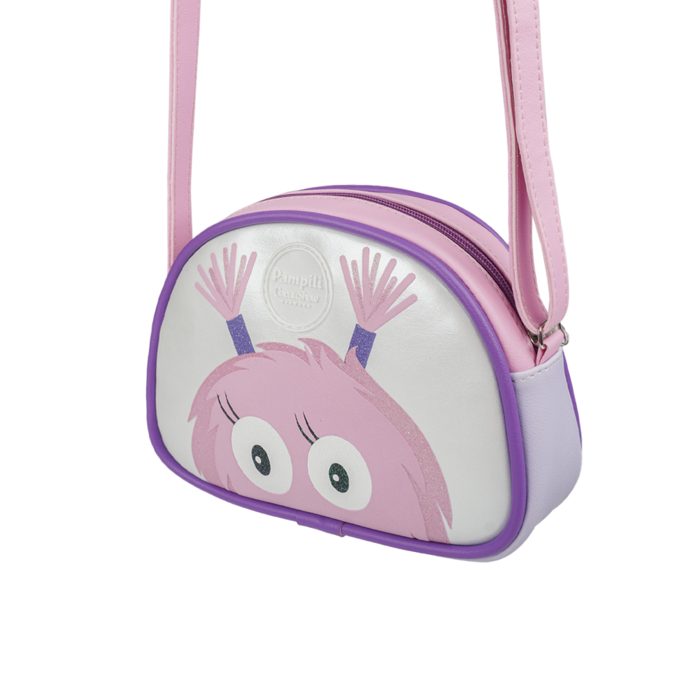 Bolsa Pampili Chocomonstros Claudete Roxa e Rosa, , large. image number 0